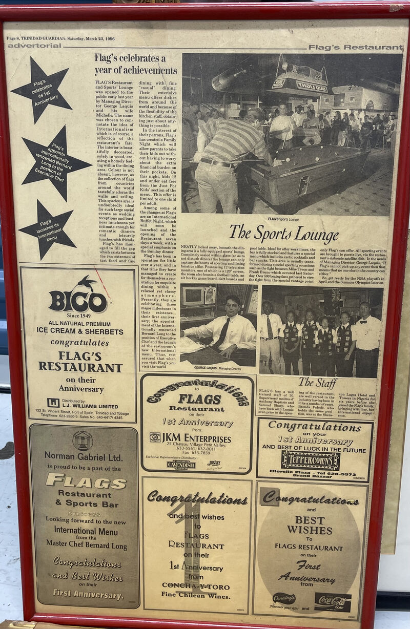 Flags Restaurant news article